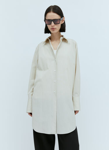 Astrea ロングシャツ The Row Astrea ロングシャツ ベージュ row0253027