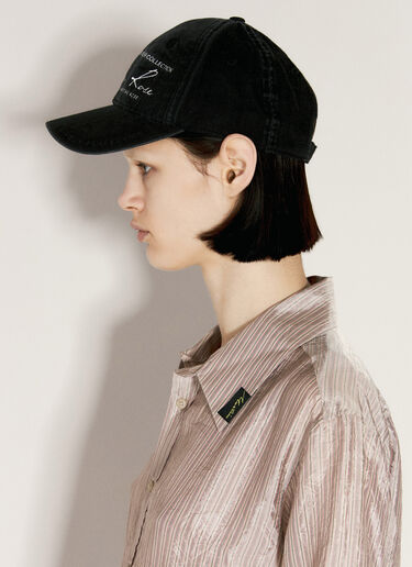 Martine Rose Logo Embroidery Basball Cap Black mtr0255014