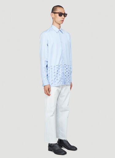 Maison Margiela Punched Hole Shirt Blue mla0141004