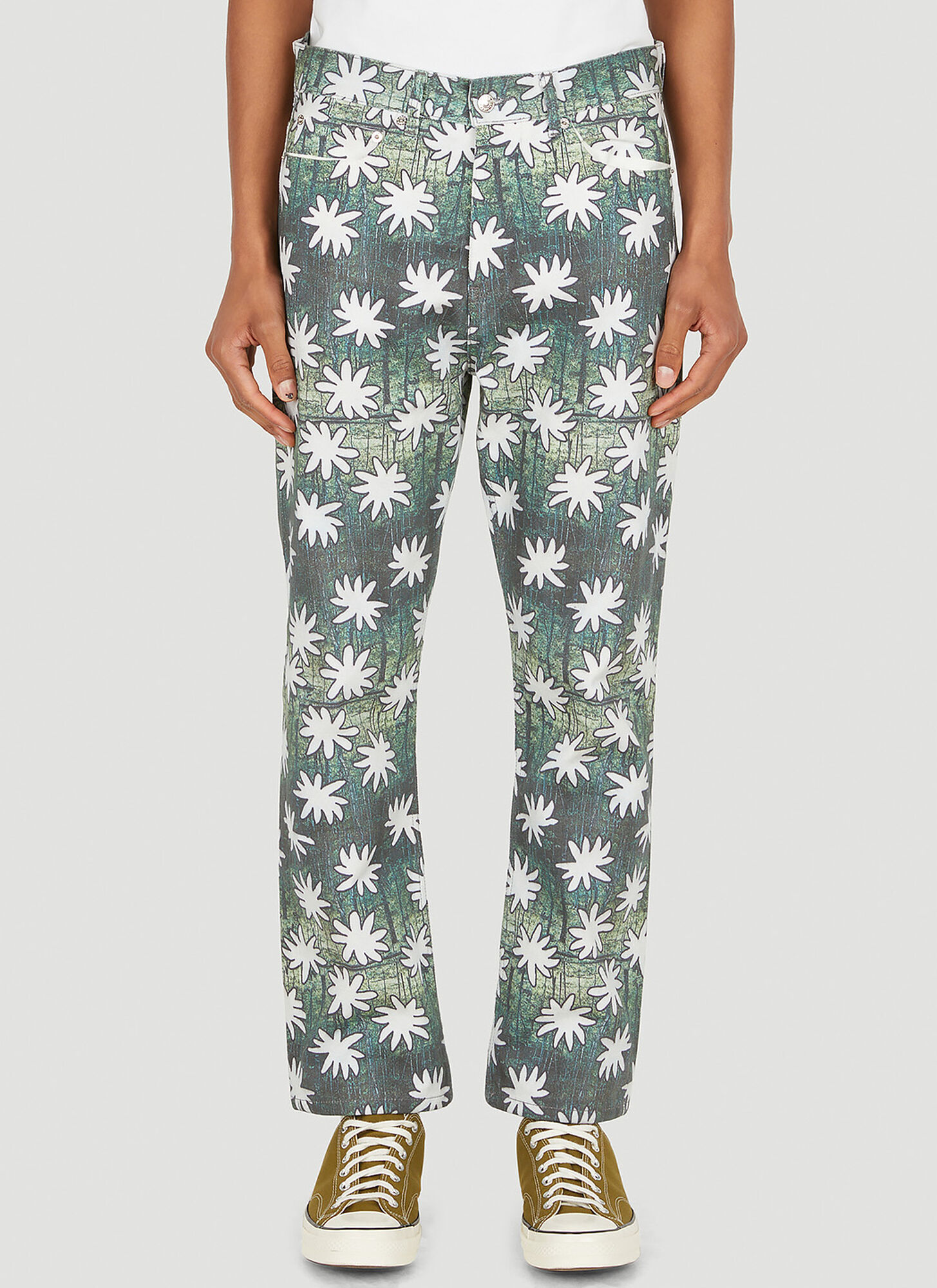 Drx X Stefan Meier X Ln-cc Flower Jeans Unisex Green