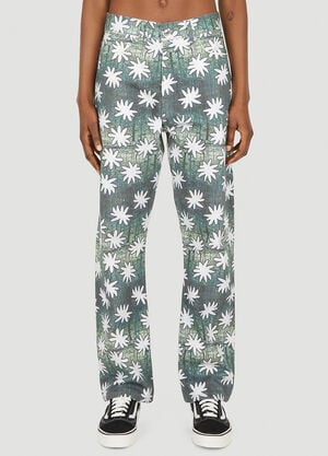 DRx x STEFAN MEIER x LN-CC Flower Jeans Green drs0350009