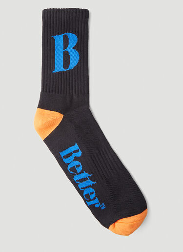 Better Gift Shop Athletic B Socks Black bfs0346012