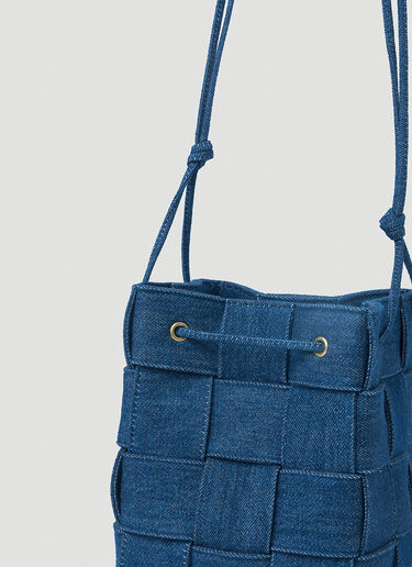 Bottega Veneta Cassette Denim Bucket Shoulder Bag Blue bov0252043