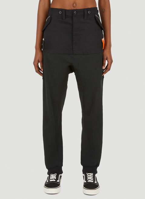 Space Available Upcycled Work Pants Black spa0354009
