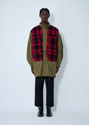 Junya Watanabe Check Coat Khaki jwn0162004