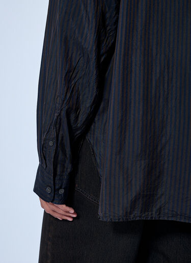 LN-CC® - Dries Van Noten: Croom Striped Shirt - Dark Brown Dries Van Noten Croom Striped Shirt Dark Brown dvn0165007