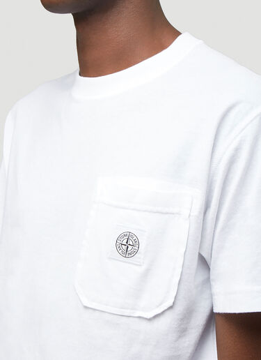 Stone Island Patch-Pocket T-Shirt White sto0144039