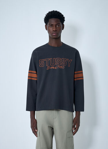 Stüssy Stripe Logo Motif Sweatshirt Black sts0162011