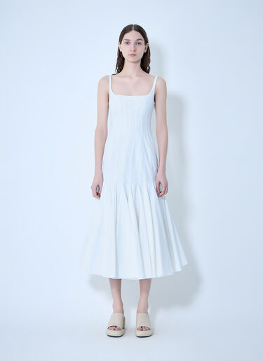 Jacquemus La Robe Agave Midi Dress White jac0264027