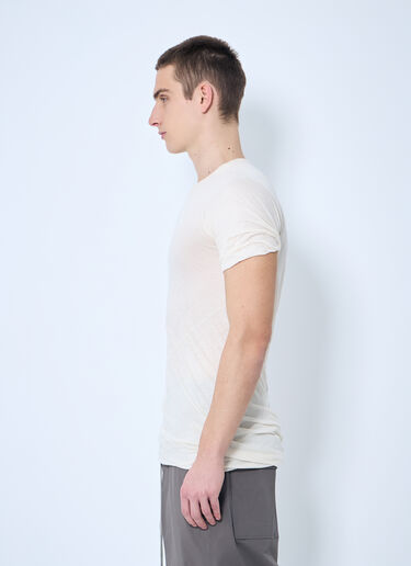 Rick Owens Layered Short Sleeve T-Shirt Beige ric0159007