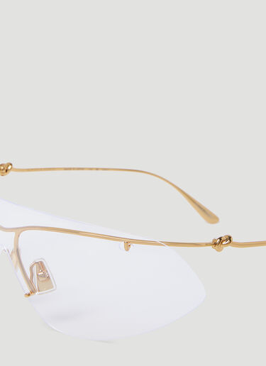 Bottega Veneta ノットシールドサングラス ゴールド bos0354002
