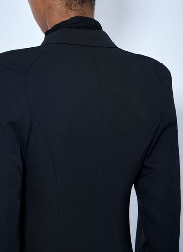 LN-CC® - Dries Van Noten: Ronna Double-Breasted Wool Coat - Black Dries Van Noten Ronna Double-Breasted Wool Coat Black dvn0264020