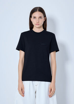 Jacquemus Gros Grain Short-Sleeve T-Shirt Black jac0266022