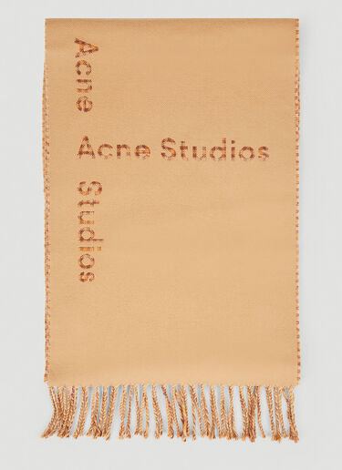 Acne Studios 로고 자카드 양면 스카프 오렌지 acn0250098