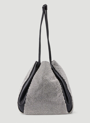 KARA Crystal Mesh Pouch Handbag Silver kar0247015