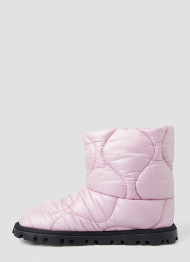 Miu Miu Quilted Ankle Boots Pink miu0246020