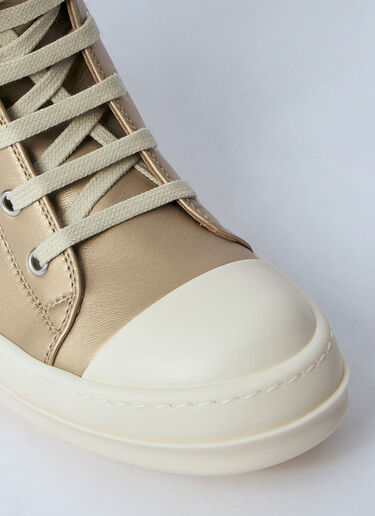 Rick Owens High-Top Leather Sneakers Gold ric0260010
