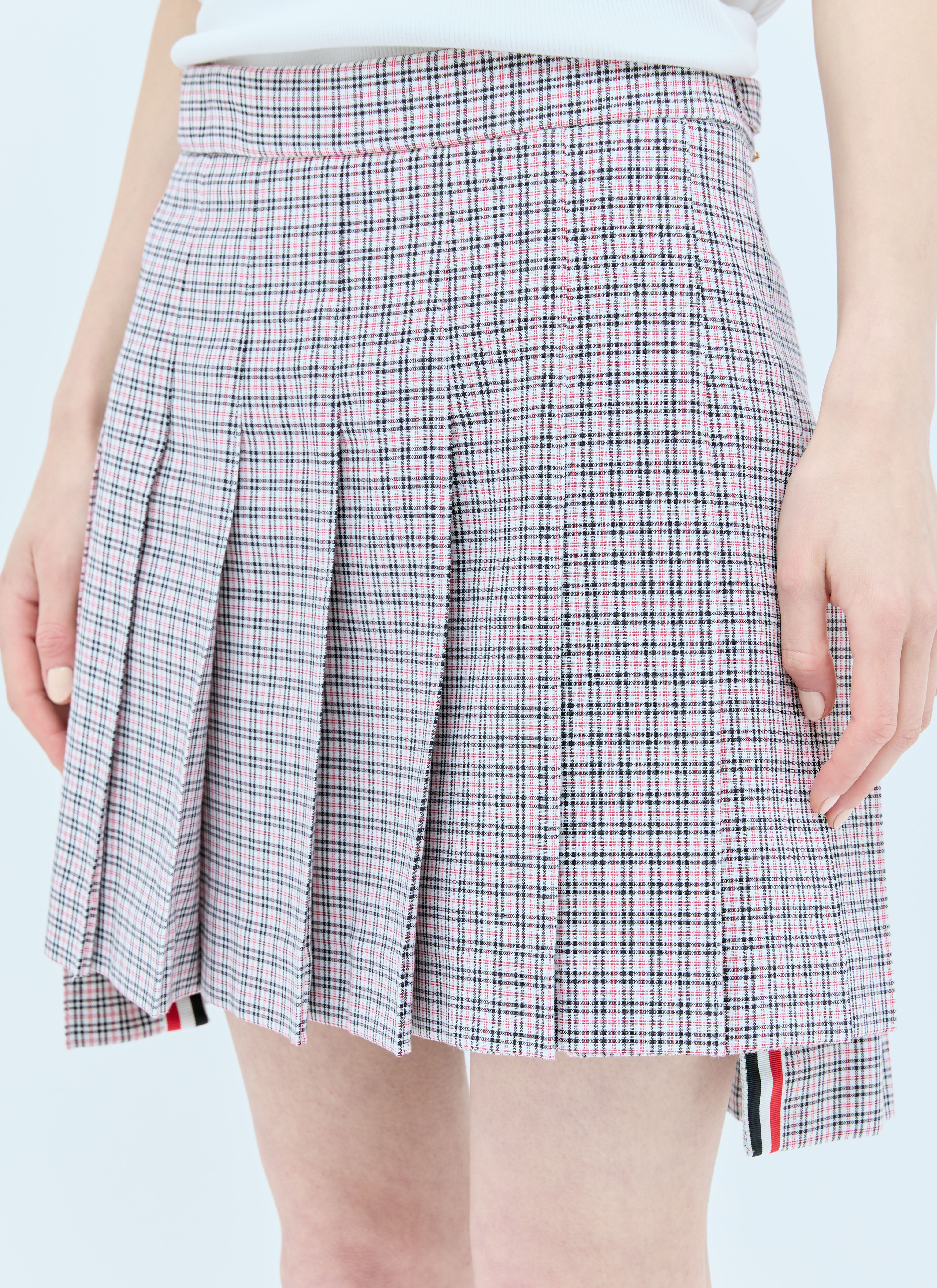 Miu Miu Pleated Mini Skirt Blue miu0257011