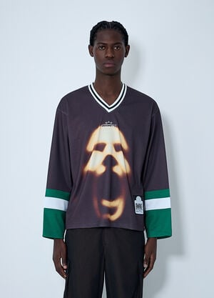 Awake NY Logo Motif Jersey Top Brown awa0162008