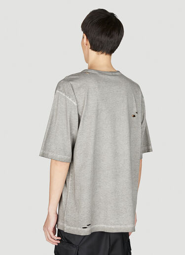 Dolce & Gabbana Distressed Logo Print T-Shirt Grey dol0152004