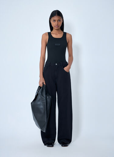 MM6 Maison Margiela Wide-Leg Pants Black mmm0264008