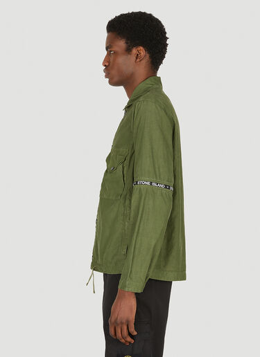 Stone Island Zipped Elbow Overshirt Jacket Green sto0148024