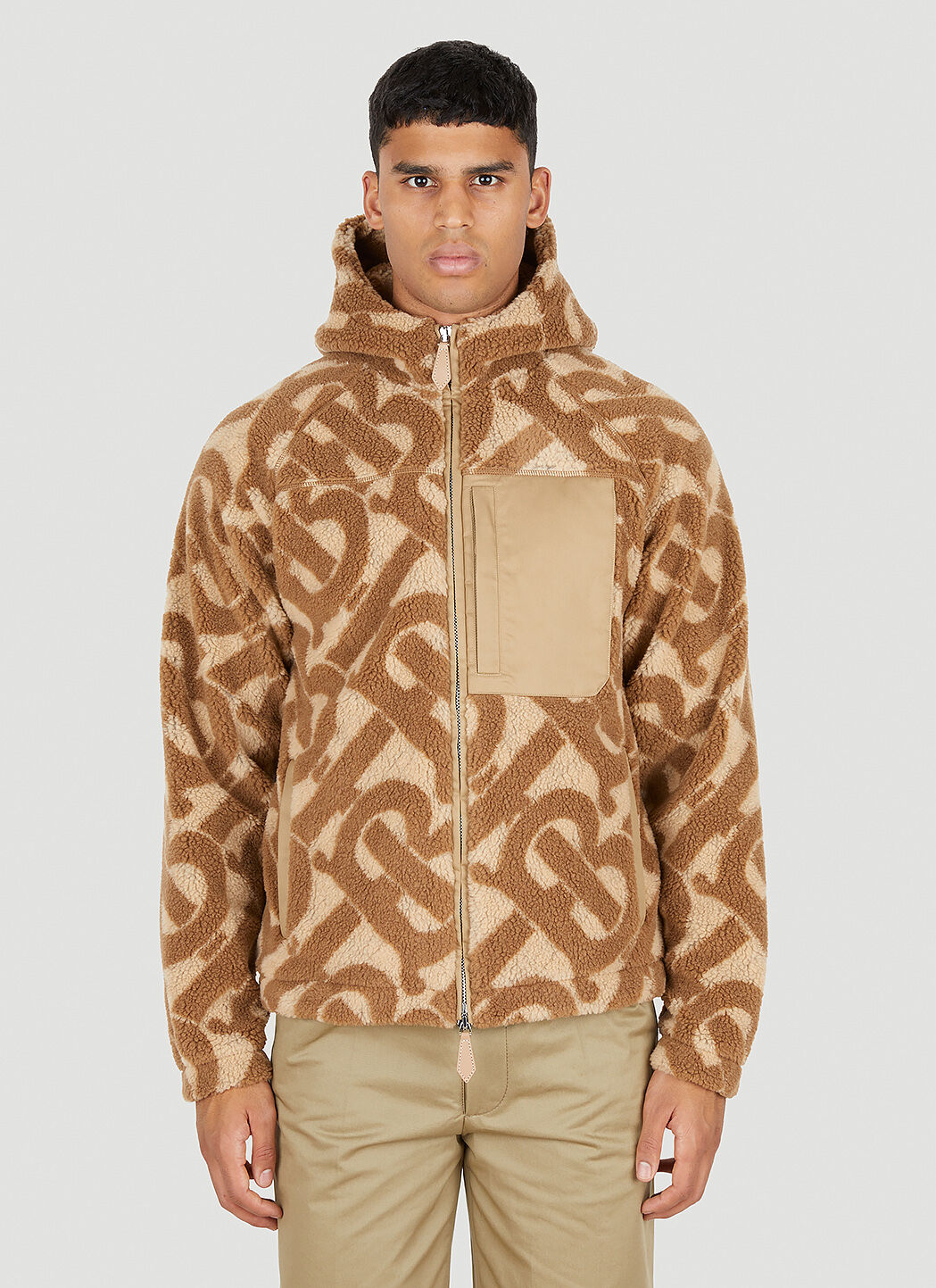 Burberry Men s Dartmouth Fleece Jacket in Brown LN CC