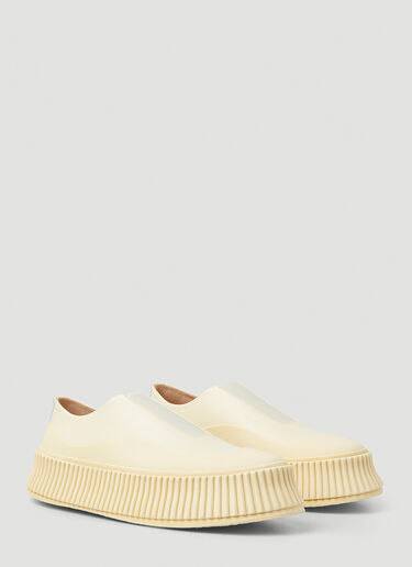 Jil Sander 硫化橡胶懒人运动鞋 乳白 jil0249030
