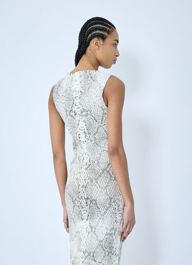 Alexander Wang Snake-Print Embossed Tank Top White awg0259012