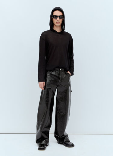 Courrèges Sailor Vinyl Pants Black cou0156002