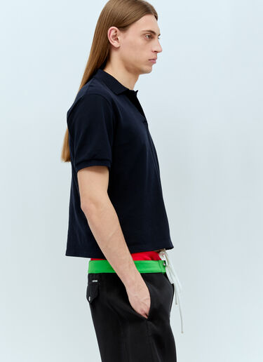 Miu Miu Logo Embroidery Polo Shirt Blue miu0356002