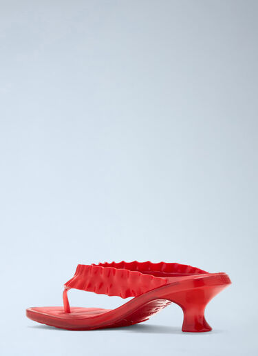 LN-CC® - GANNI x Melissa: Thong Kitten Heels - Red GANNI x Melissa Thong Kitten Heels Red gan0265027