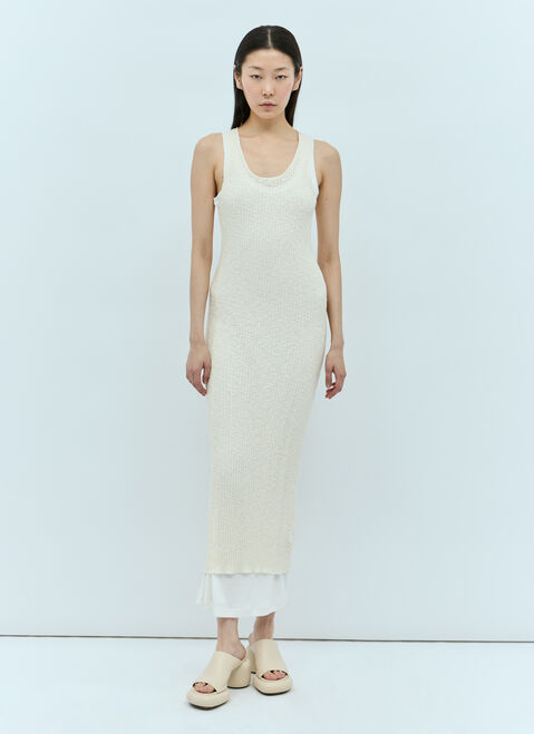 Jil Sander+ Knit Midi Dress White jsp0255004