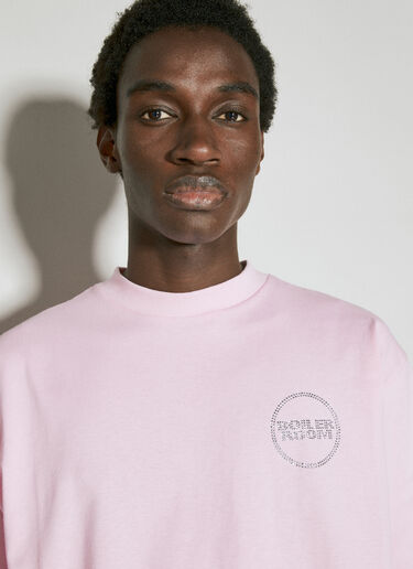 Boiler Room Diamante Logo T-Shirt Pink bor0155016