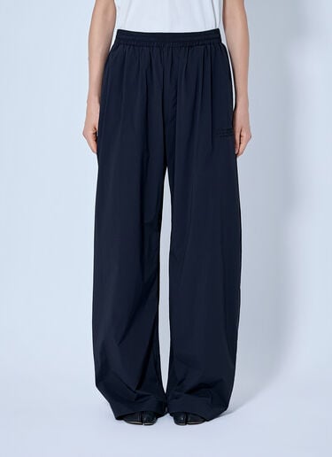 LN-CC® - MM6 Maison Margiela: Elasticated Waist Wide-Leg Trousers - Black MM6 Maison Margiela Elasticated Waist Wide-Leg Trousers Black mmm0265008