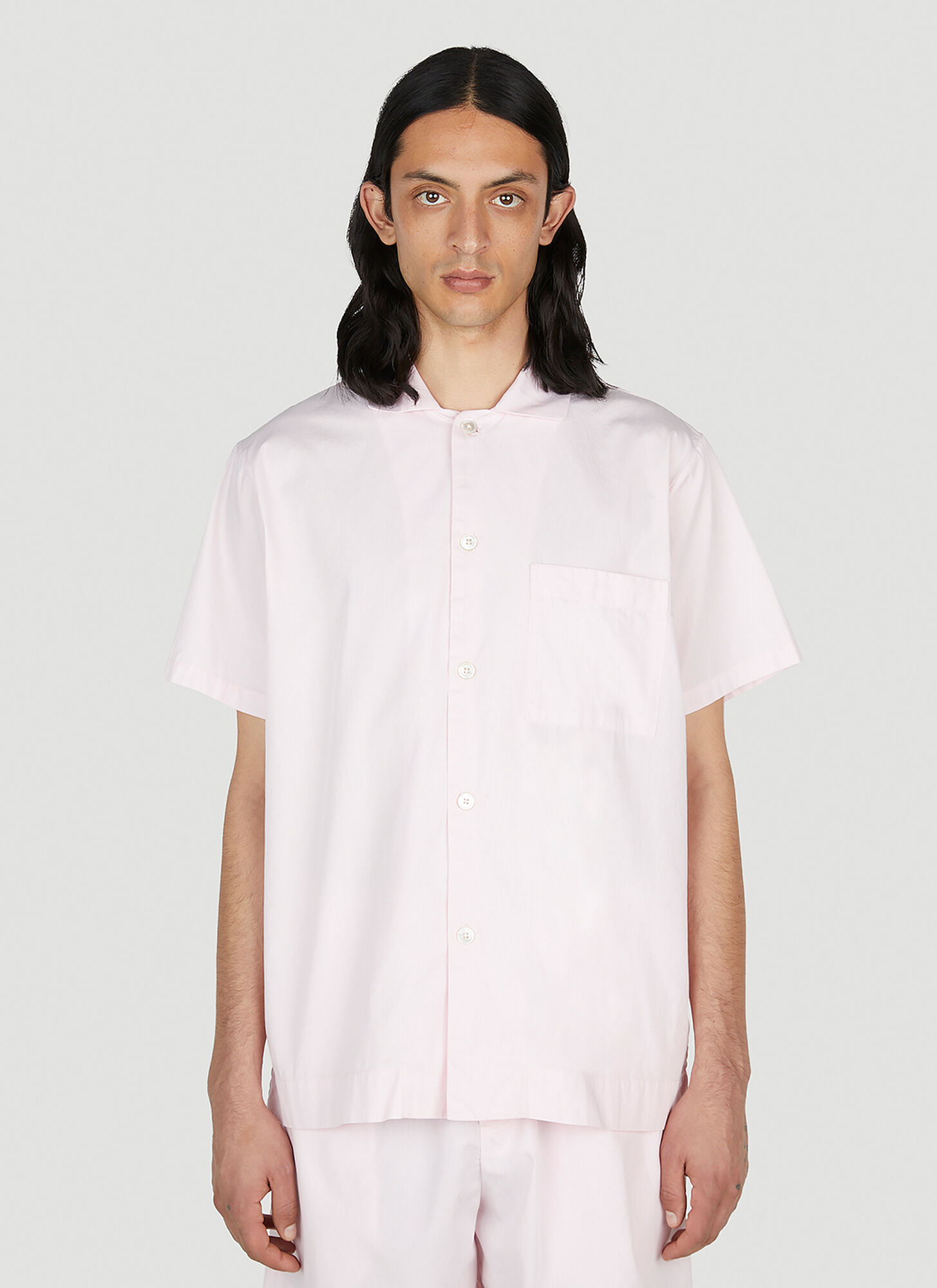 Tekla Short Sleeve Shirt Unisex Pink