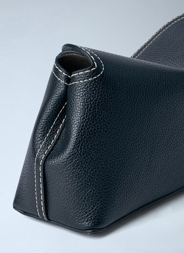 TOTEME T-Lock Grained-Leather Clutch Bag Black tot0264036