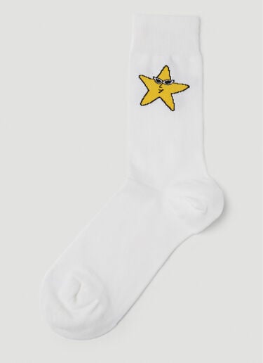 Star Socks Sky High Farm Workwear Star Socks White skh0350010