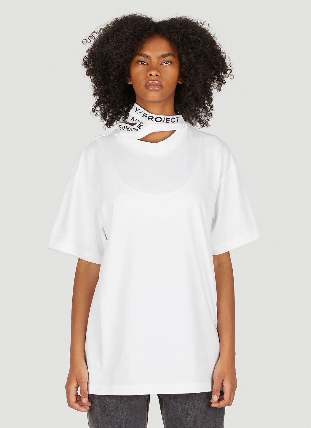 Y Project Three Collar T Shirt in White LN CC