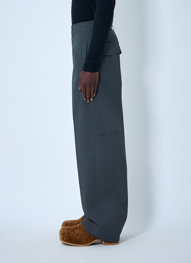 Wide-Leg High-Rise Trousers Dries Van Noten Wide-Leg High-Rise Trousers Grey dvn0163012