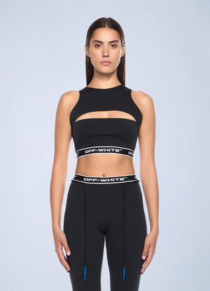 Off-White Logo Motif Cut Out Top Black ofw0262042