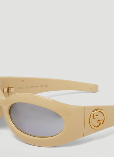 Gucci GG1247S Wrap Around Sunglasses Beige guc0250261