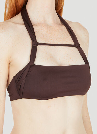 Jacquemus Le Haut De Maillot Sofio Bikini Top Brown jac0250175