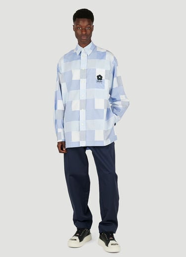 Kenzo Patchwork Shirt Light Blue knz0152014