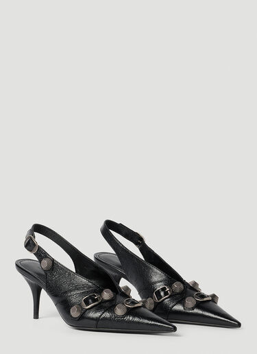 Balenciaga Cagole 露跟高跟靴 黑色 bal0253079