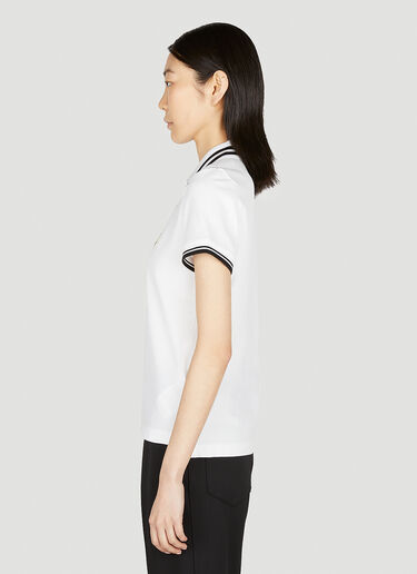Moncler Logo Patch Polo Shirt White mon0252064