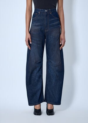 MM6 Maison Margiela Wide-Leg Denim Trousers Blue mmm0264055
