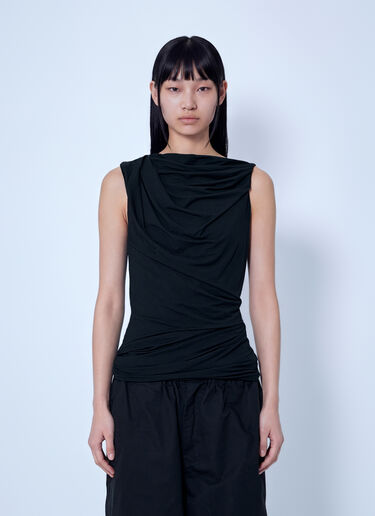 LN-CC® - Entire Studios: Drape Tank Top - Black Entire Studios Drape Tank Top Black ent0266014