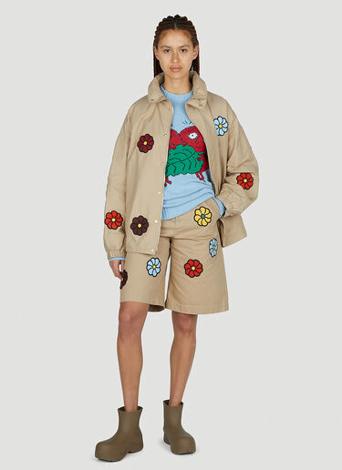 1 Moncler JW Anderson Floral Bermuda Shorts Beige mjw0252004