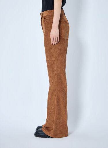 LN-CC® - Moncler: Corduroy Flared Trousers - Brown Moncler Corduroy Flared Trousers Brown mon0265088